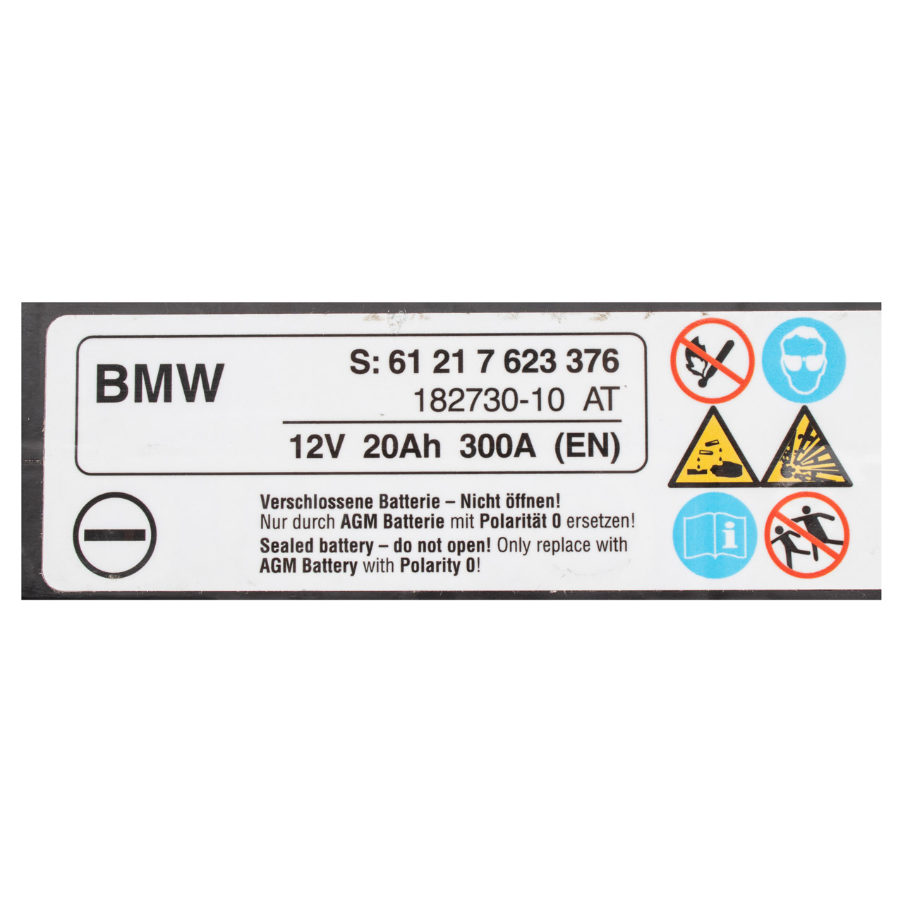 ORIGINAL BMW Autobatterie AGM Batterie Starterbatterie 12V 20Ah 300A 61219321815