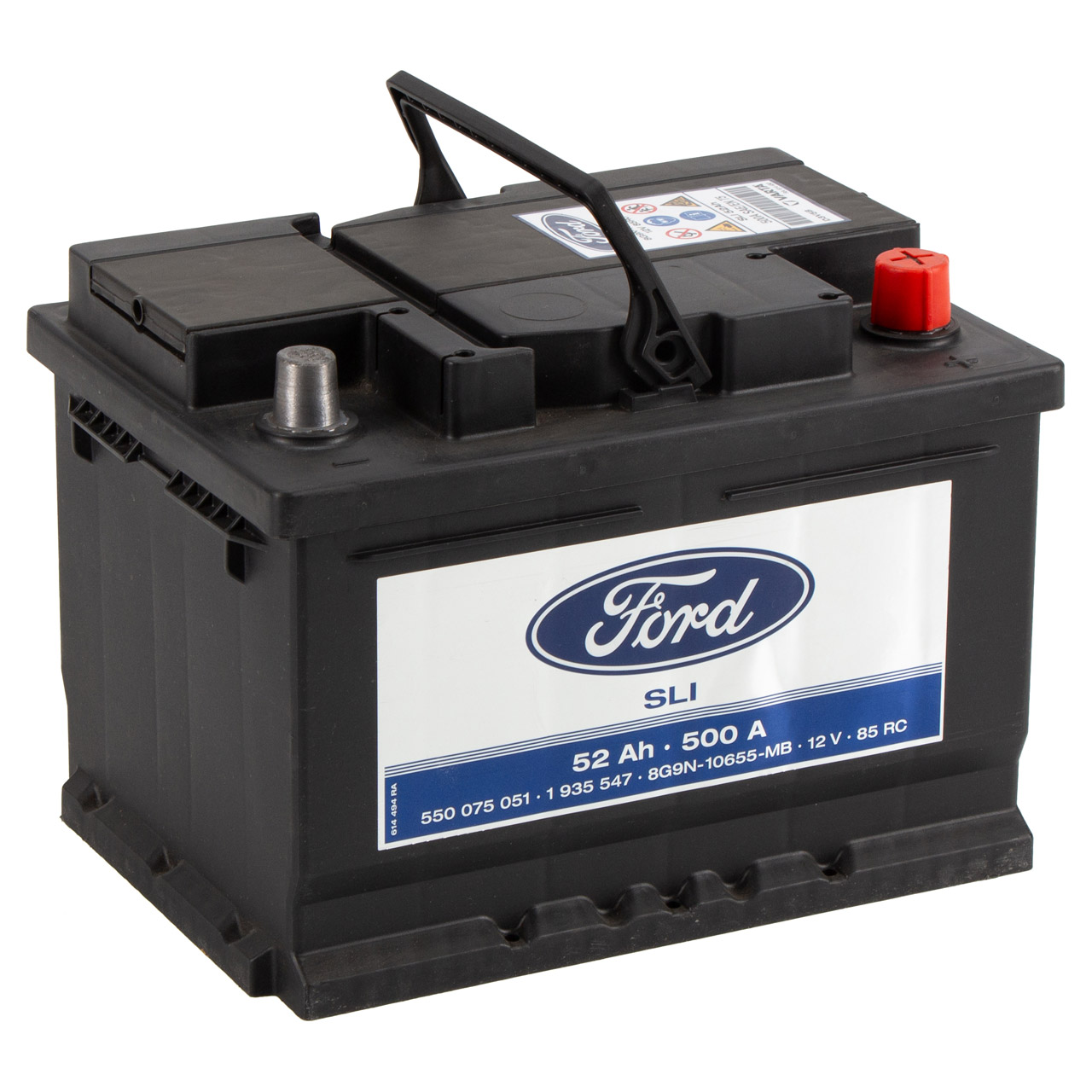 ORIGINAL Ford Autobatterie Batterie Starterbatterie 12V 52Ah 500A 1935547 B-WARE