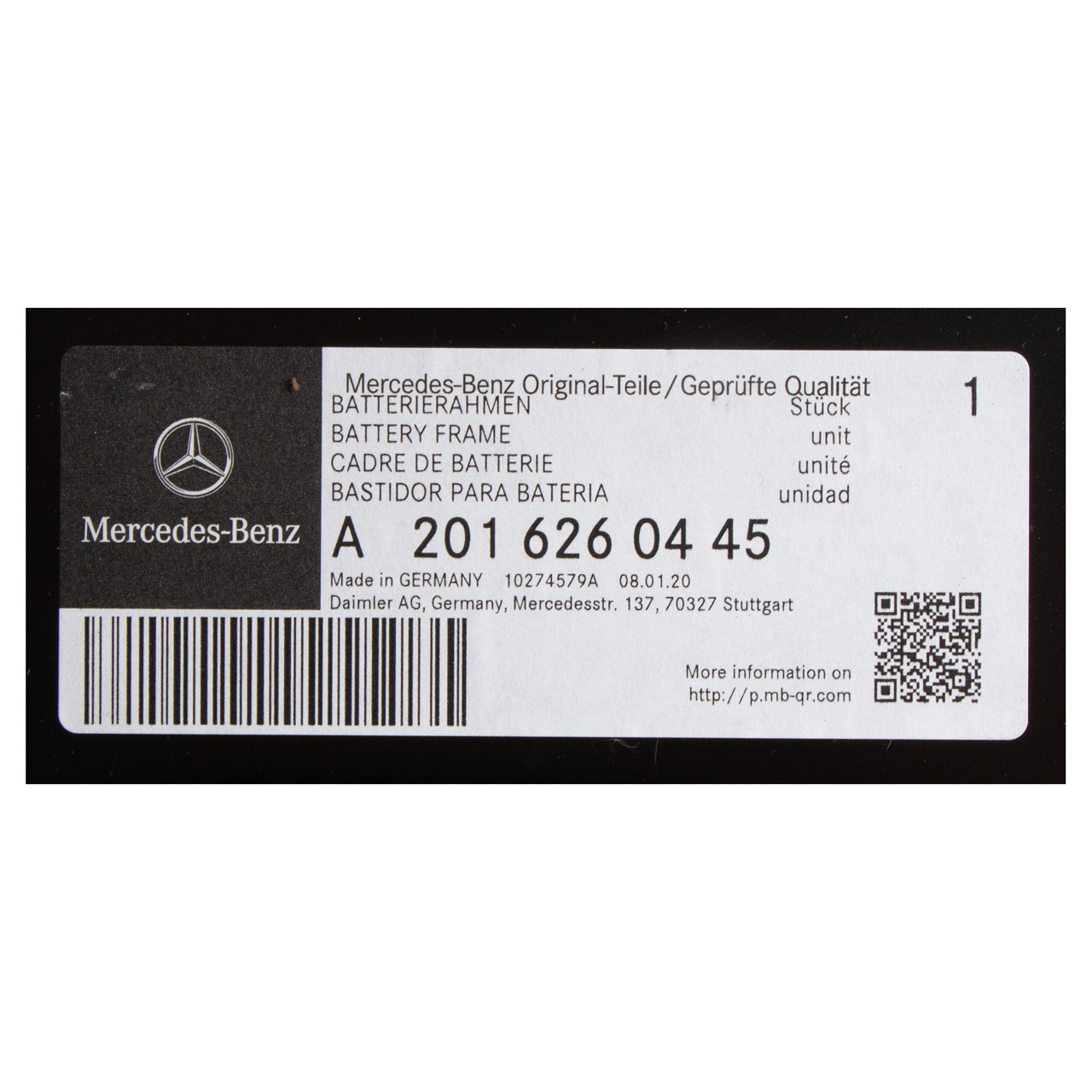 ORIGINAL Mercedes Batterieaufnahme Halteblech A124 C124 W124 S124 W201 SL R230 2016260445