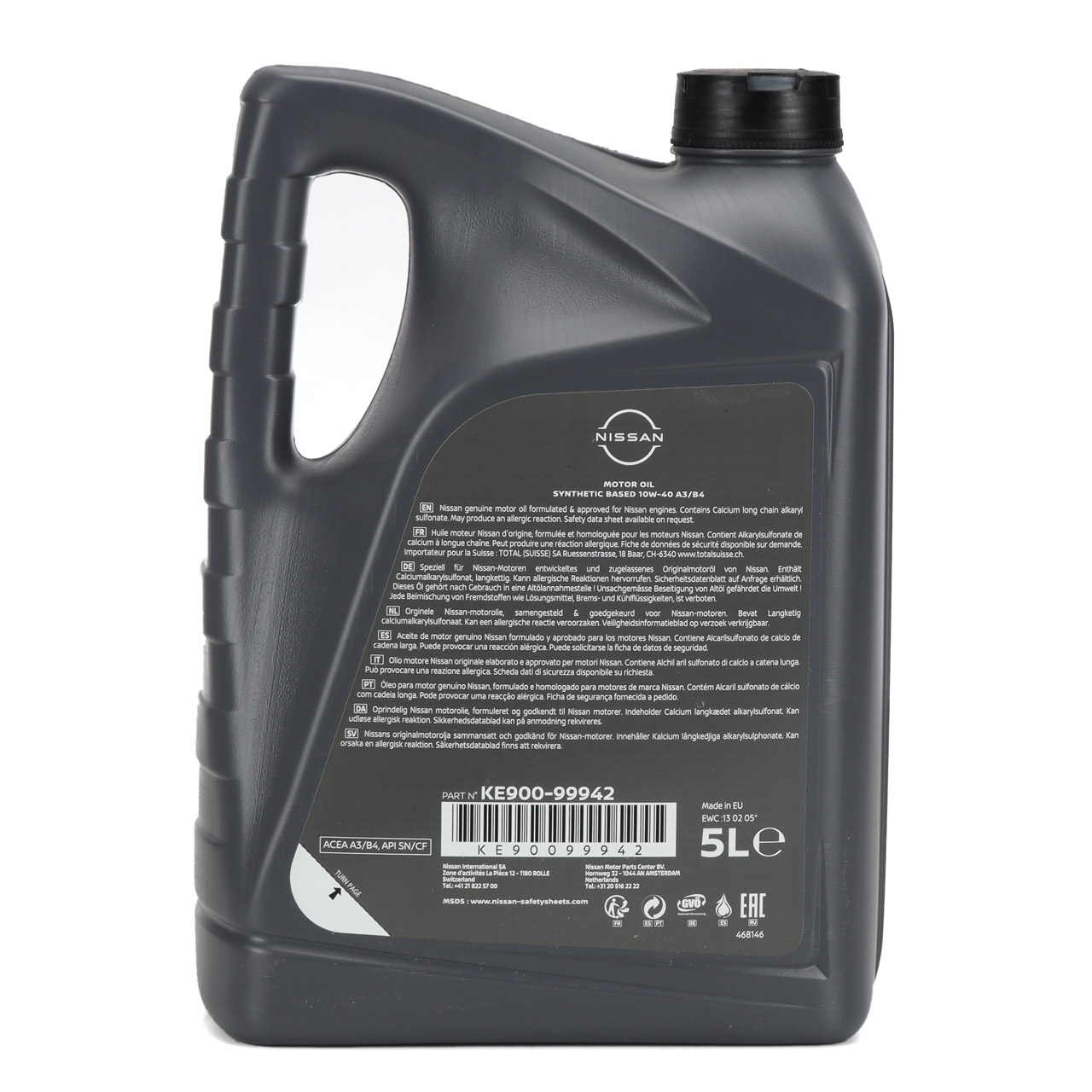 5L 5Liter ORIGINAL Nissan Motoröl Öl 10W-40 10W40 ACEA A3/B4 API SN/CF KE900-99942