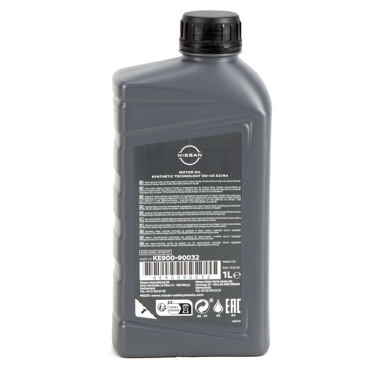 1L 1Liter ORIGINAL Nissan Motoröl Öl 5W-40 5W40 ACEA A3/B4 API SN/CF KE900-90032