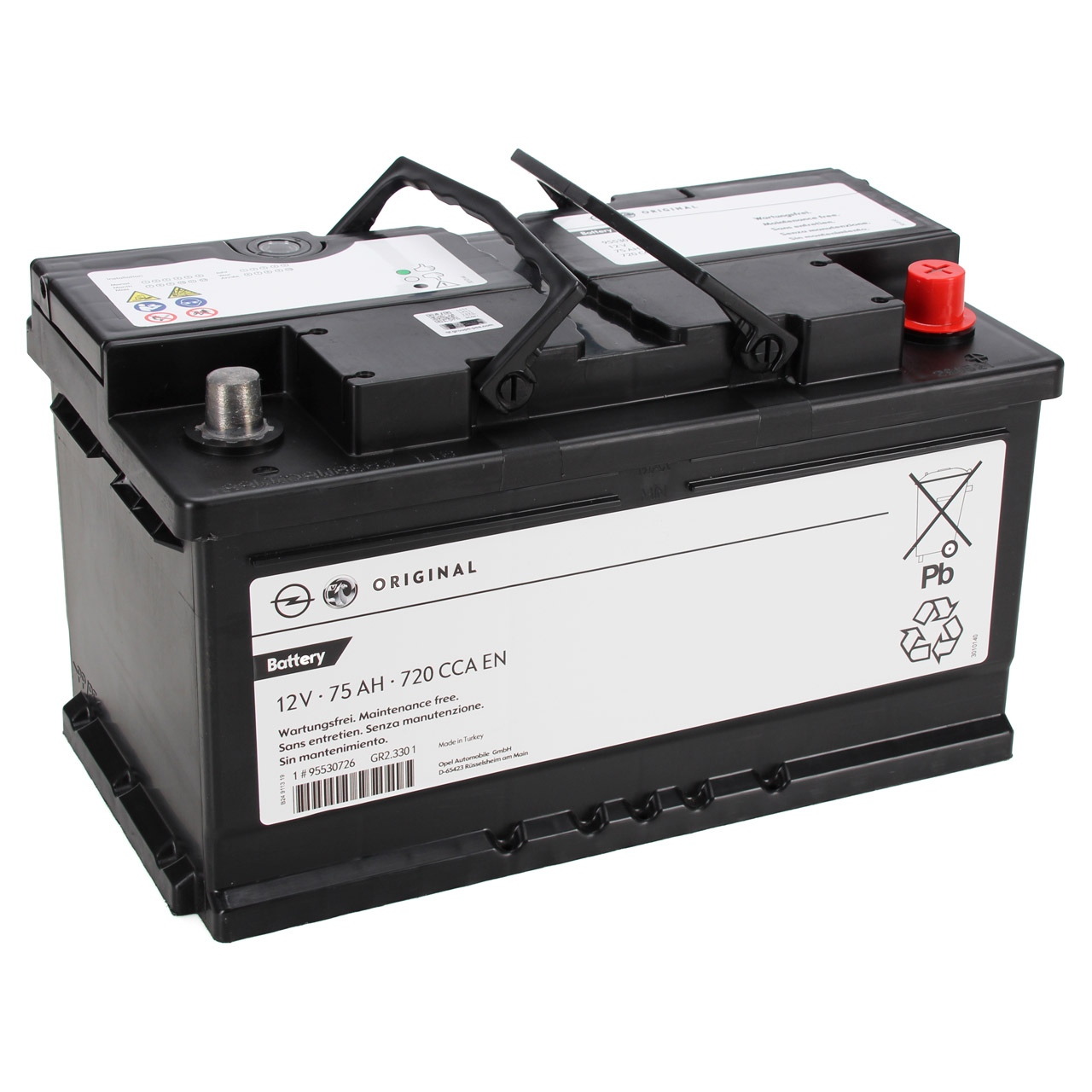 ORIGINAL GM Opel Autobatterie Starterbatterie 12V 75Ah 700/720 CCA EN 95530726