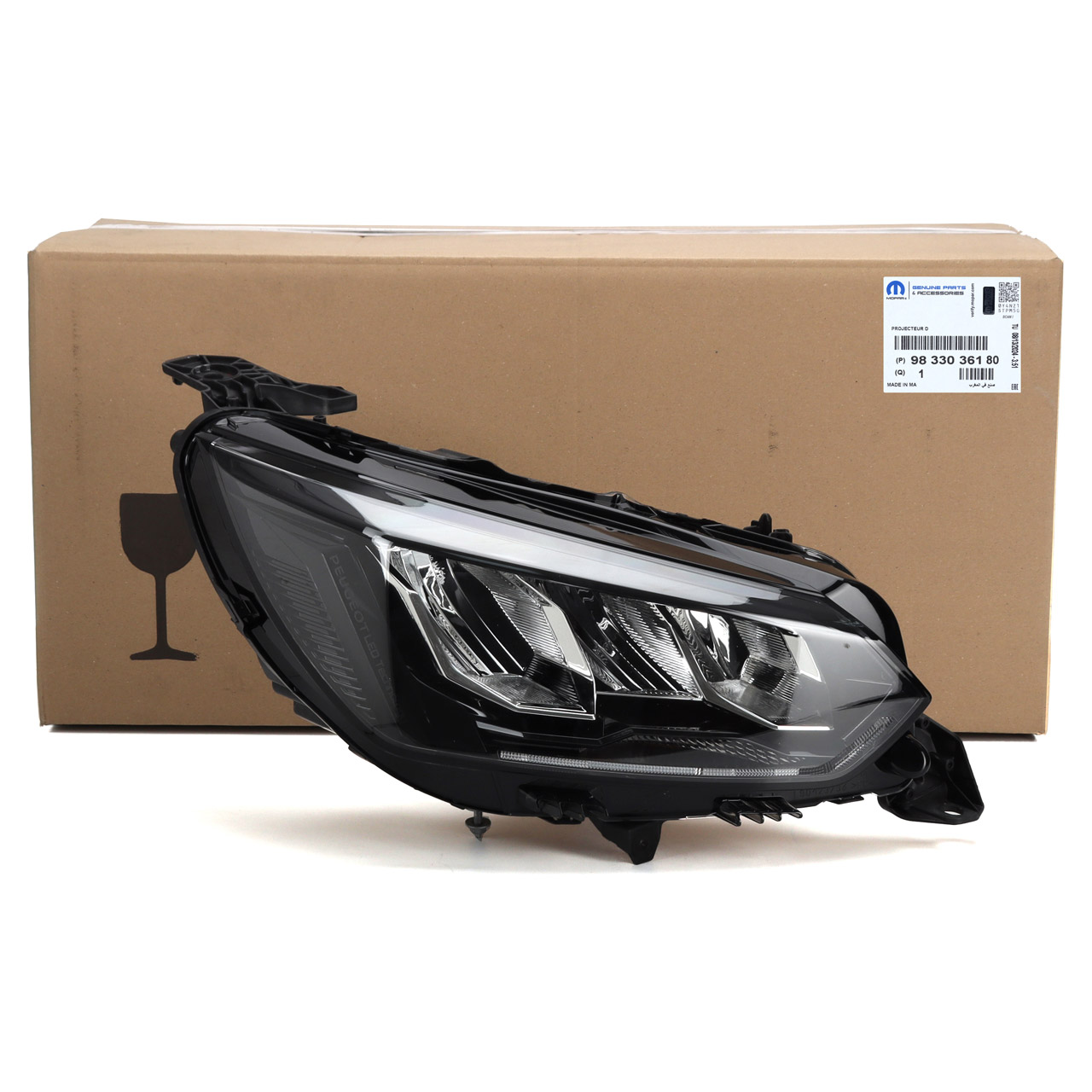 ORIGINAL Peugeot MOPAR LED Scheinwerfer 208 2 2008 2 ab 10.2019 vorne rechts 9833036180