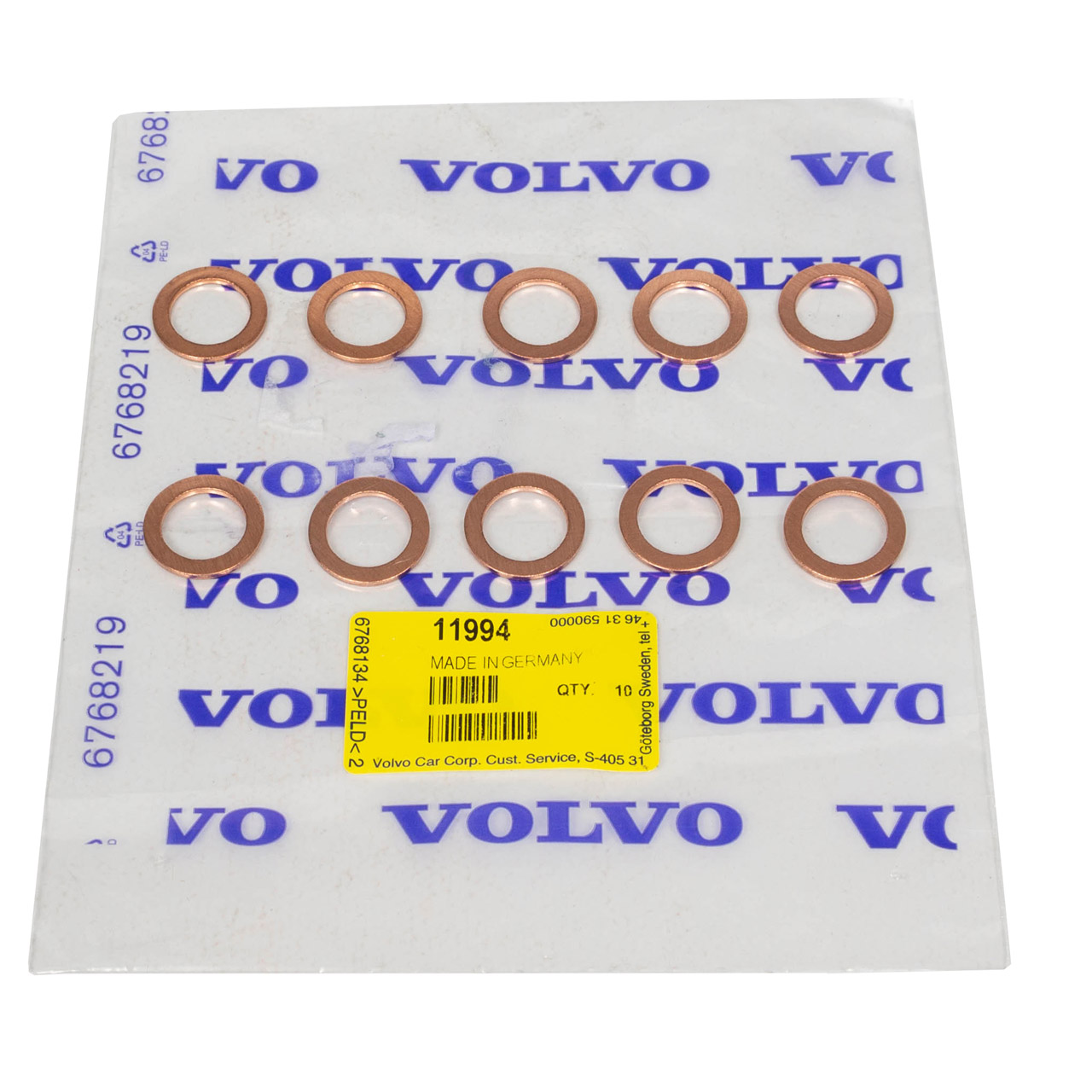 10x ORIGINAL VOLVO Dichtring Ölablassschraube V40 V50 V60 V70 V90 XC60 XC70 XC90 11994