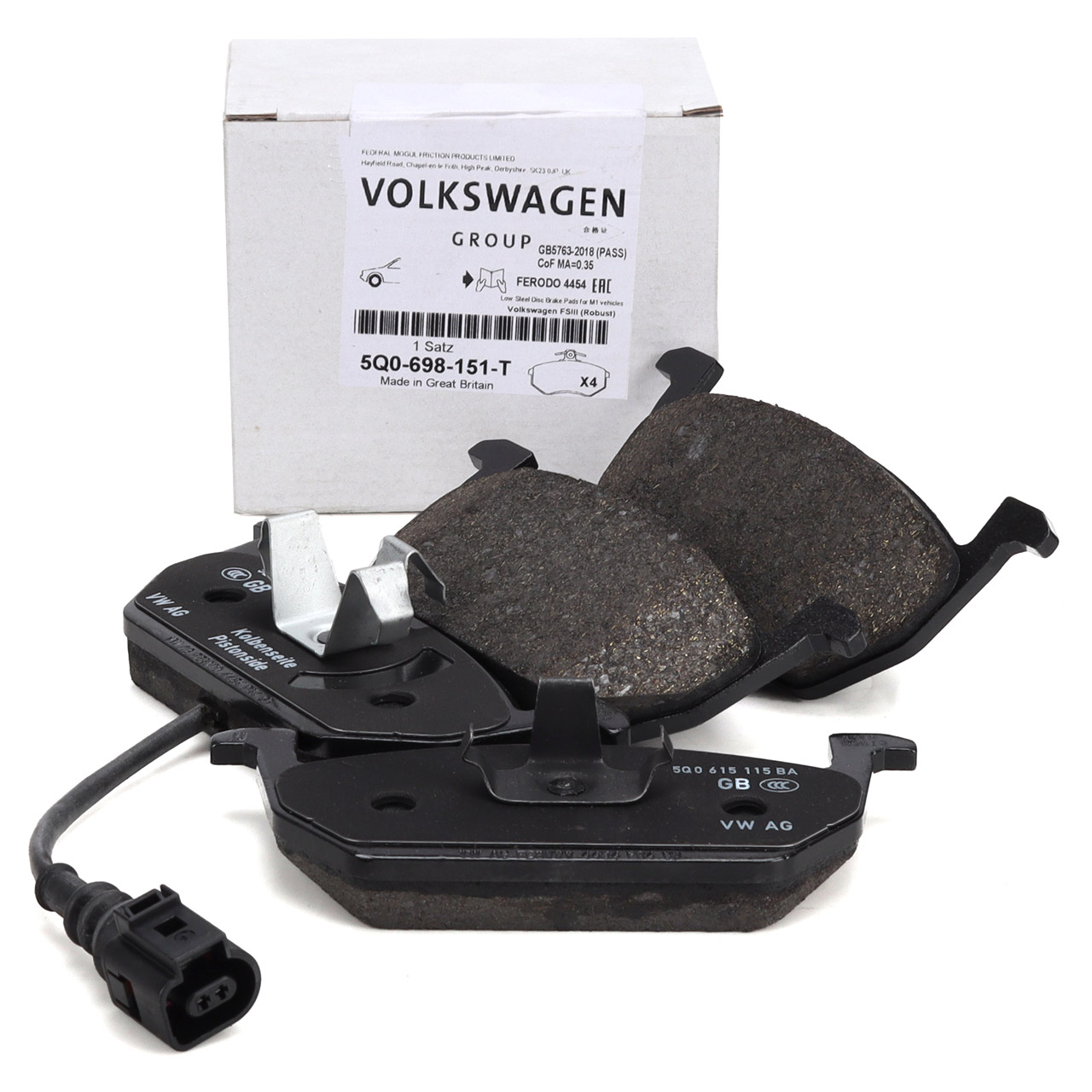 ORIGINAL AUDI VW Bremsbeläge Bremsklötze A3 8V GOLF 7 Seat Leon vorne 5Q0698151C