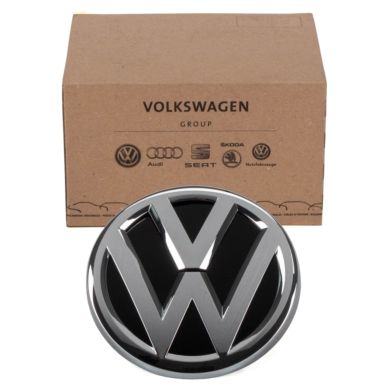ORIGINAL VW Emblem Logo Heckklappe Schwarz Chrom Golf 7 bis Mj. 2020 hinten 5G0853617A