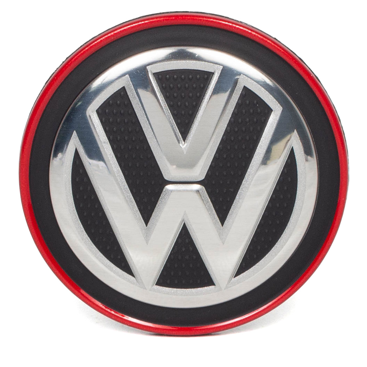 1x ORIGINAL VW Chrom Rot Nabenkappe Nabendeckel Alufelge Golf 7 MK7 T-Roc 5G0601171B LYC