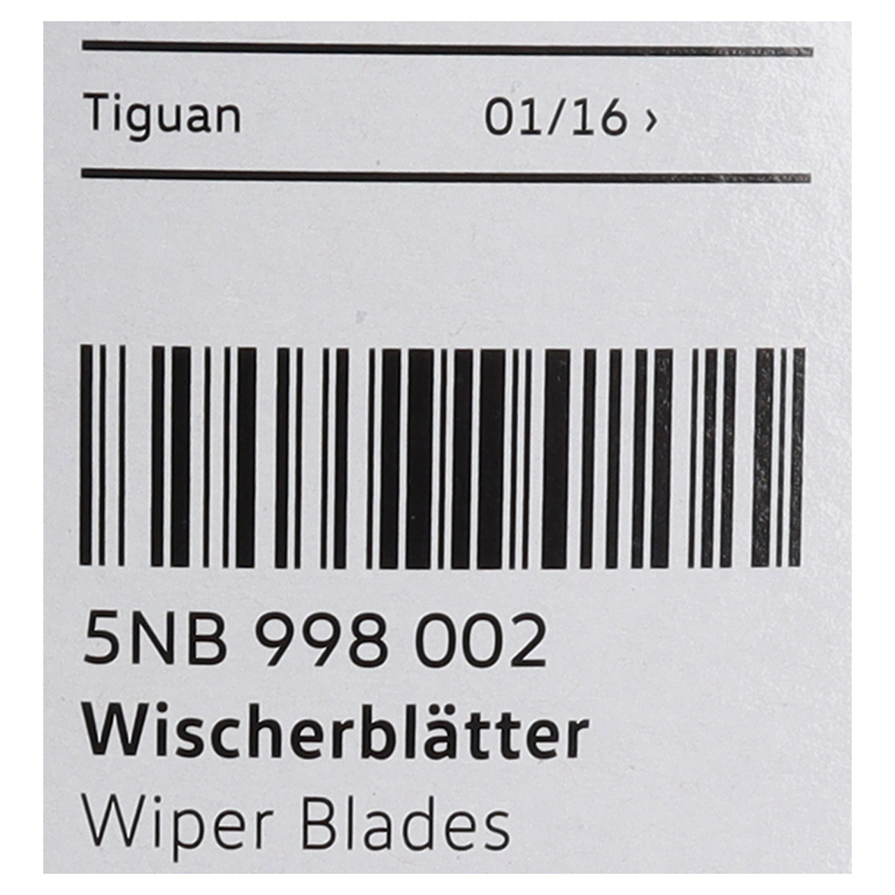 ORIGINAL VW Seat Skoda Scheibenwischer Wischerblätter Satz Tiguan Tarraco Kodiaq 5NB998002