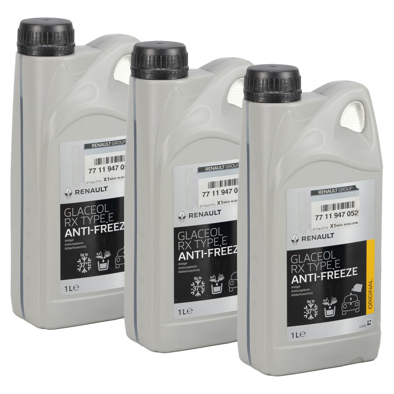 3x 1 Liter ORIGINAL Renault Frostschutz Kühlerfrostschutz Glaceol RX Type D GRÜN