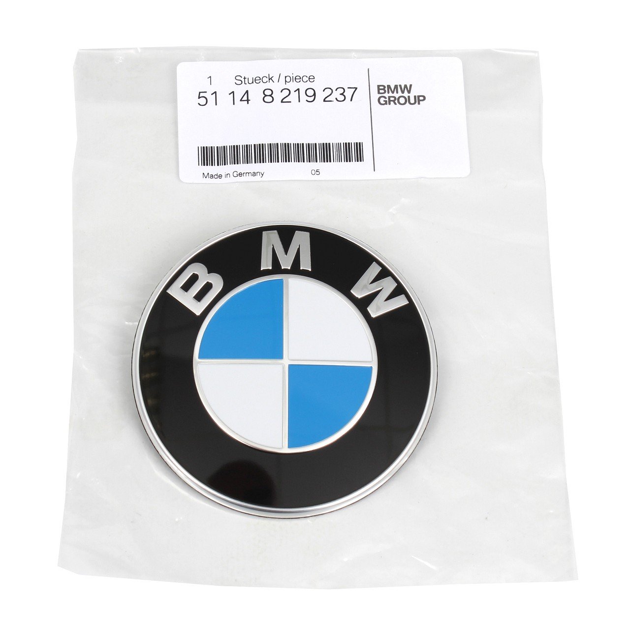 ORIGINAL BMW Emblem Plakette Zeichen Logo Heckklappe hinten Ø 74mm 51148219237