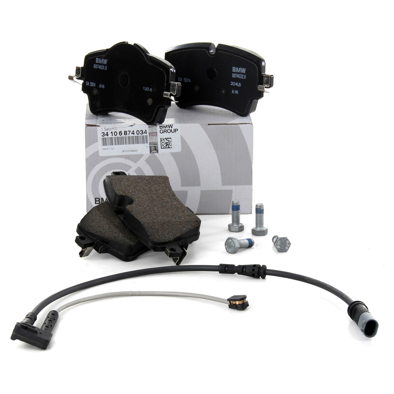 ORIGINAL BMW Bremsbeläge + Warnkontaktsensor F45 F46 X2 F39 MINI F54 F60 bis 07.2019 vorne