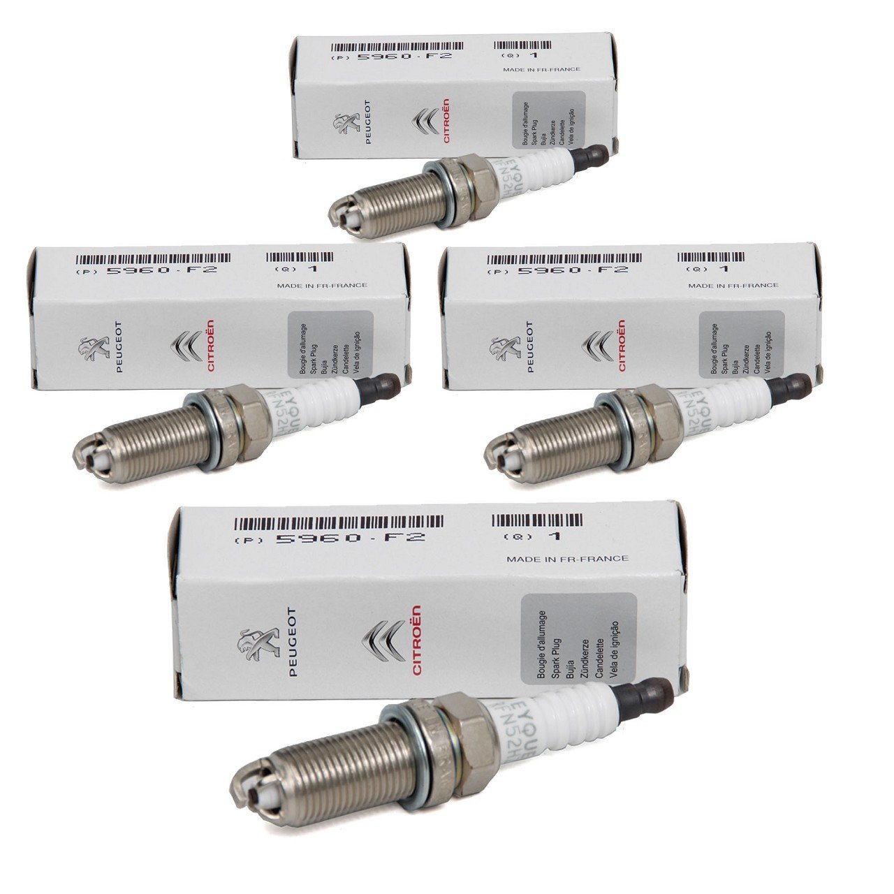 4x ORIGINAL PSA Zündkerze C5 C8 Xsara Picasso 406 407 607 807 1.8 2.2 5960.F2