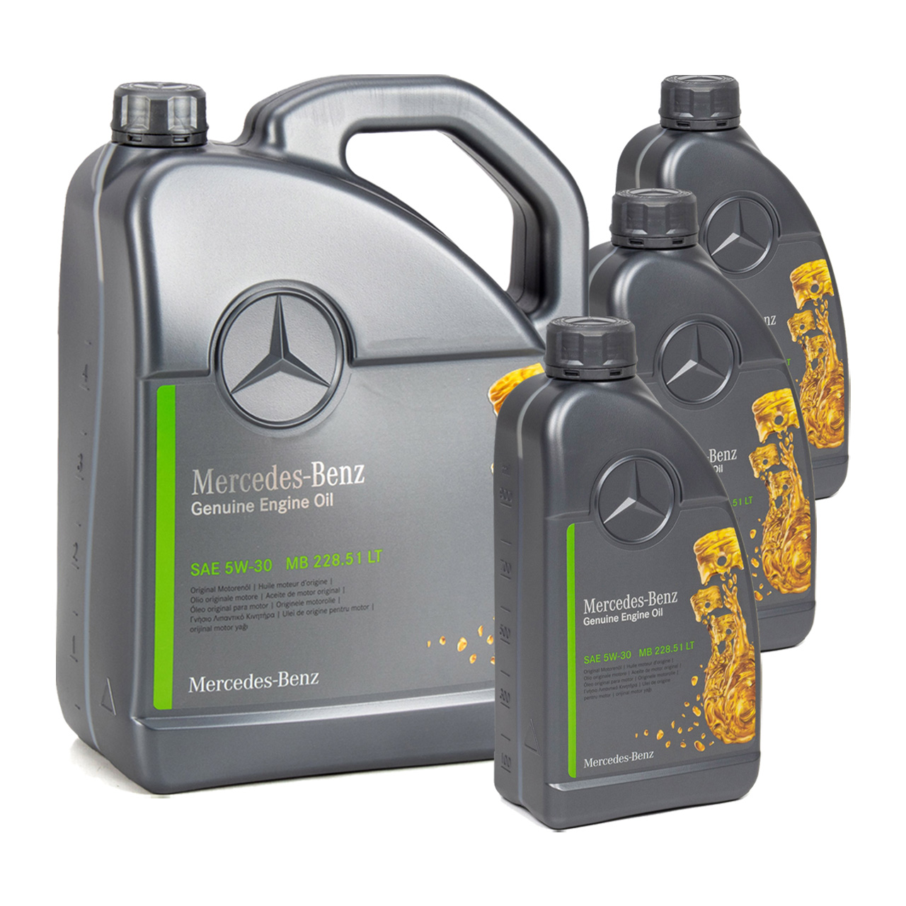 8L 8 Liter ORIGINAL Mercedes-Benz Motoröl Öl 5W-30 MB 228.51 LT 0009897906