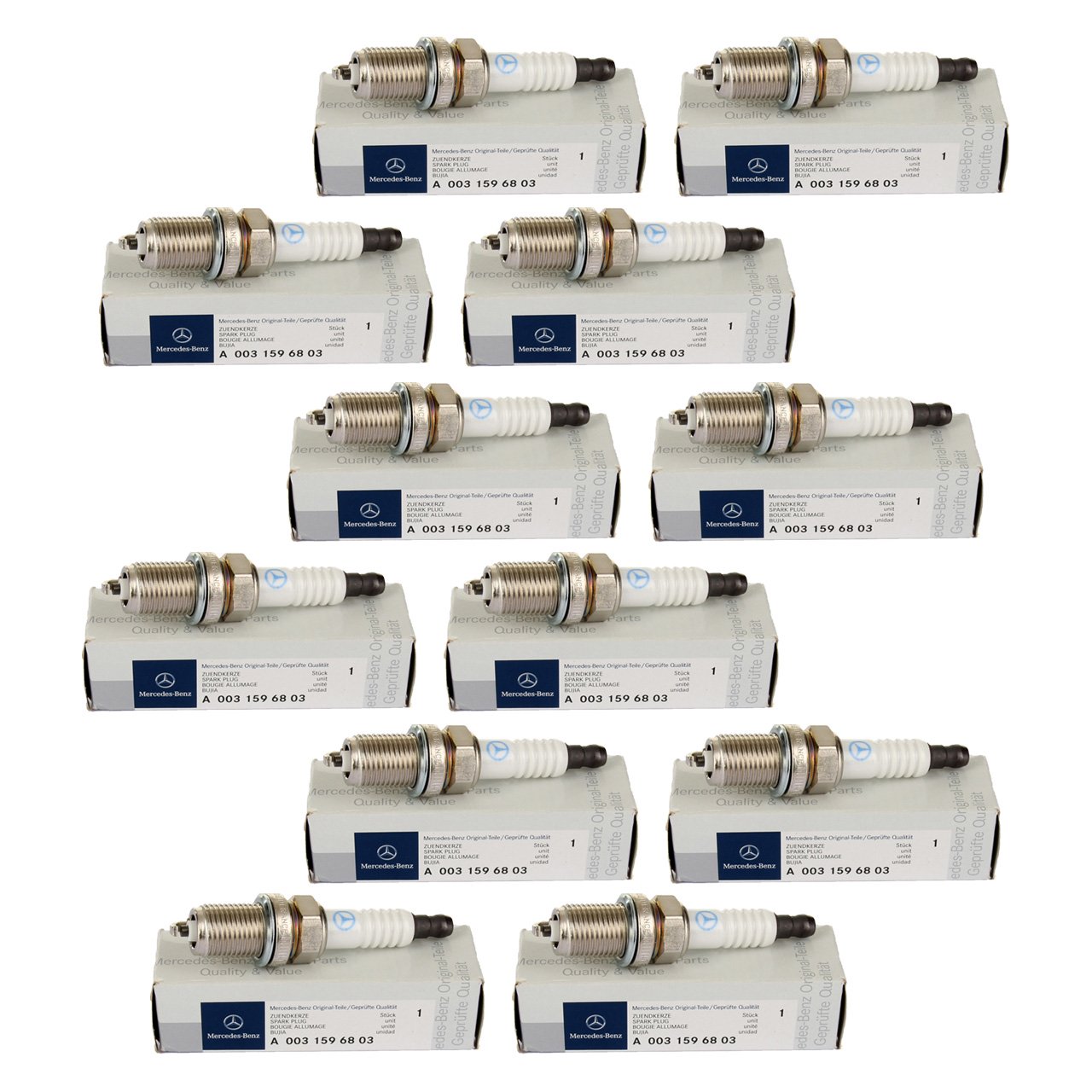 12x ORIGINAL Mercedes-Benz Zündkerze S-Klasse W140 C140 600 SL R129 600 M120 0031596803