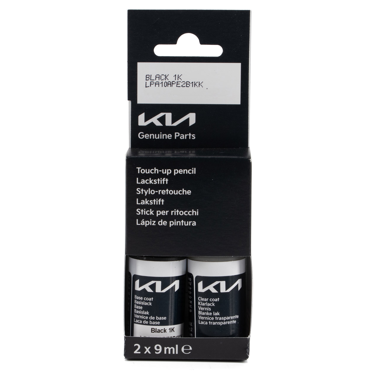 ORIGINAL Kia Lackstift Set Black 1K + Klarlack 2x 9ml LPA10APE2B1KK MHD 01.2027