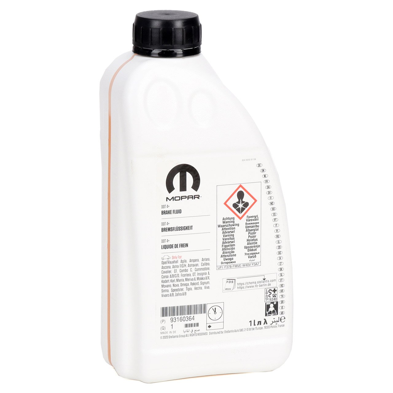 1L 1 Liter MOPAR Bremsflüssigkeit DOT4+ für OPEL 1942422 / 93160364