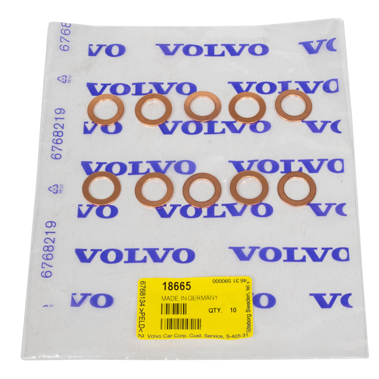 10x ORIGINAL VOLVO Dichtring Ölablassschraube 18665