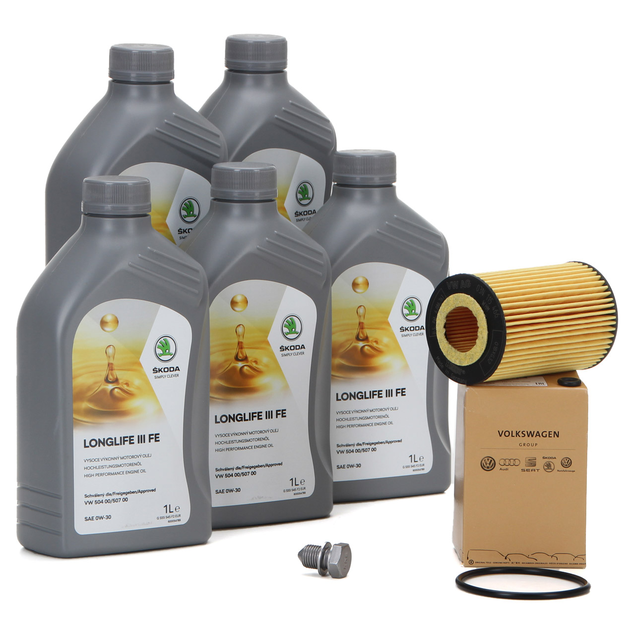 Original Skoda engine oil change kit